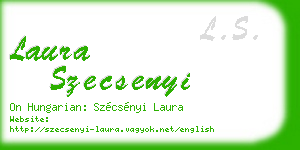 laura szecsenyi business card