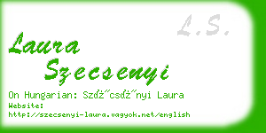 laura szecsenyi business card